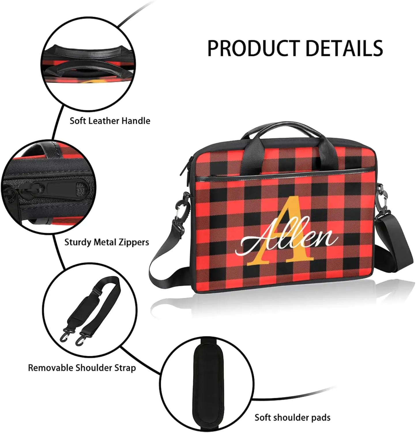 Custom Laptop Bag, Personalized Shoulder Bag for Laptop, Portable Computer Bag ，Gifts for Business Office