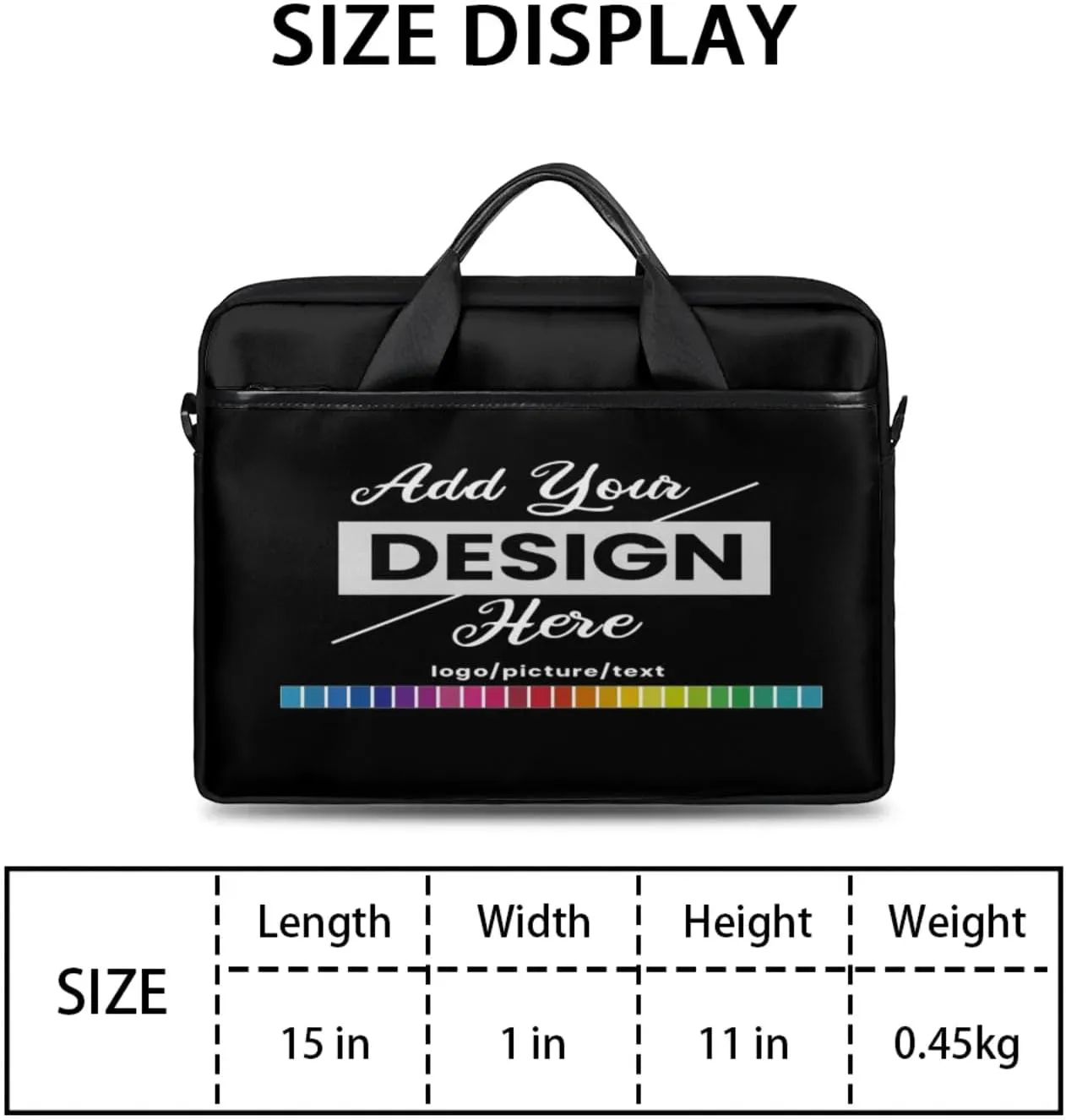 Custom Laptop Bag, Personalized Shoulder Bag for Laptop, Portable Computer Bag ，Gifts for Business Office