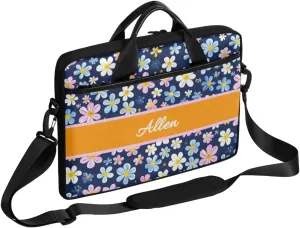 Custom Laptop Bag,Personalized Flower Shoulder Bag for Laptop,Portable Computer Bag,Gifts for Mother/Wife/Daughter