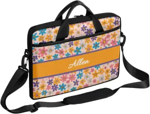 Custom Laptop Bag,Personalized Flower Shoulder Bag for Laptop,Portable Computer Bag,Gifts for Mother/Wife/Daughter