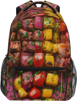 Cute Backpack for Teens Boys Girls Fashion Backpack with Chest Strap Gift Men & Women Turkish Kebabs Greek Style