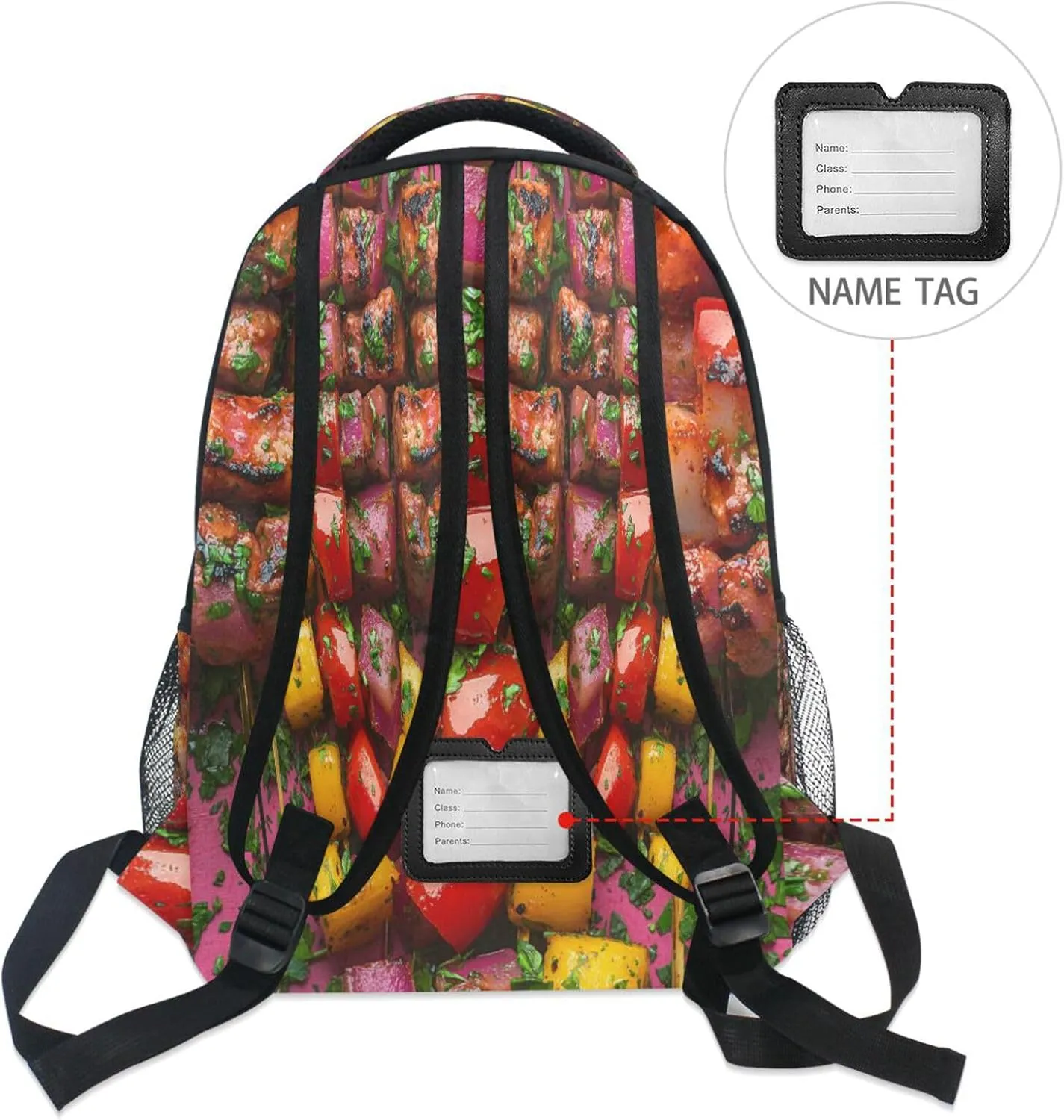 Cute Backpack for Teens Boys Girls Fashion Backpack with Chest Strap Gift Men & Women Turkish Kebabs Greek Style