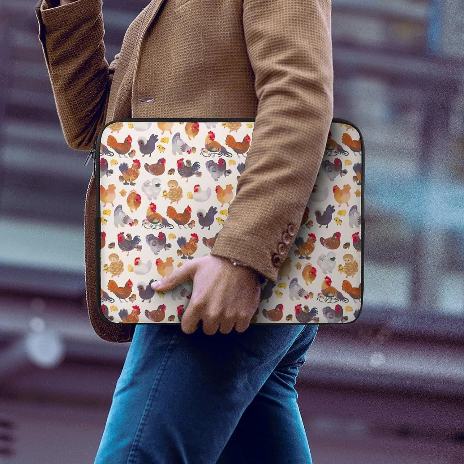 Cute Cats Head All Print Hands Free Withdrawal Laptop Bag Unisex