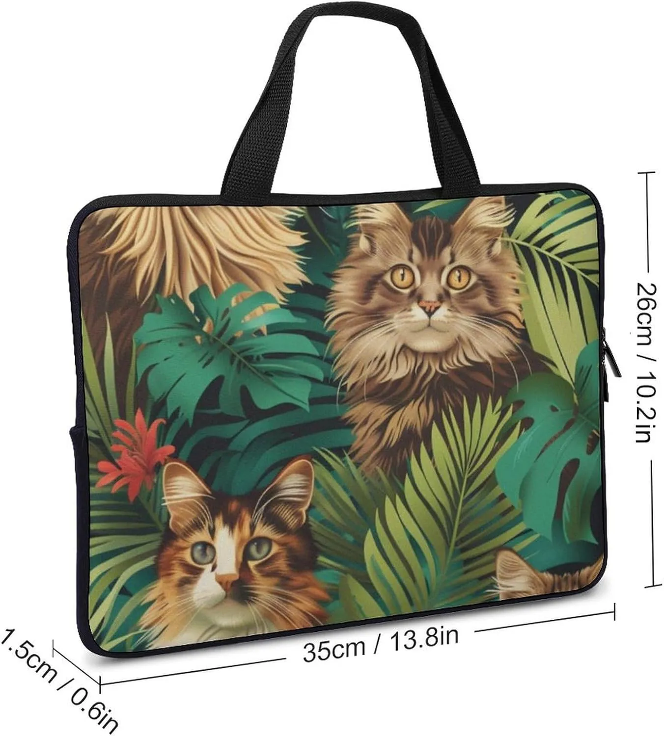 Cute Cow Pattern Messenger Bag Case Sleeve for Laptop Briefcase