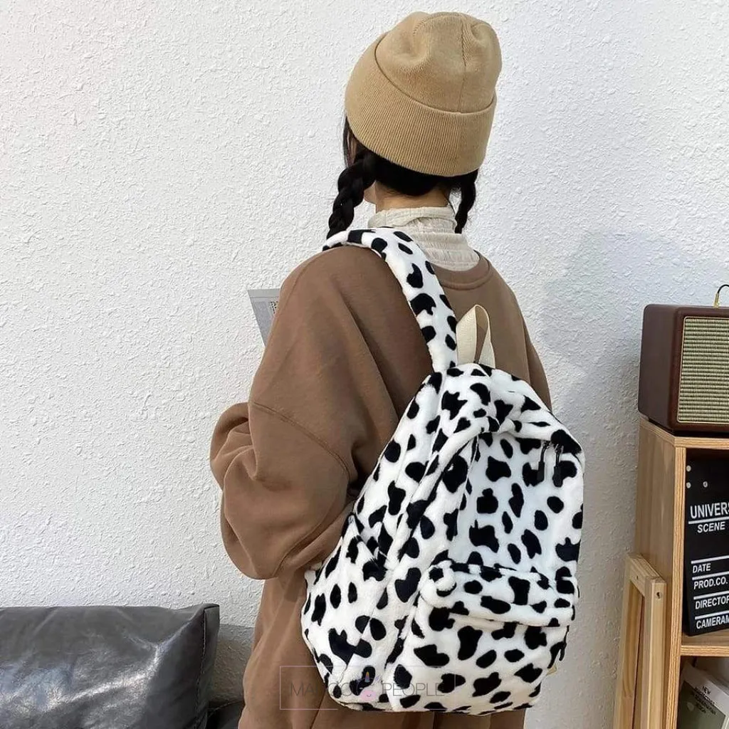Cute Cow Print Backpack