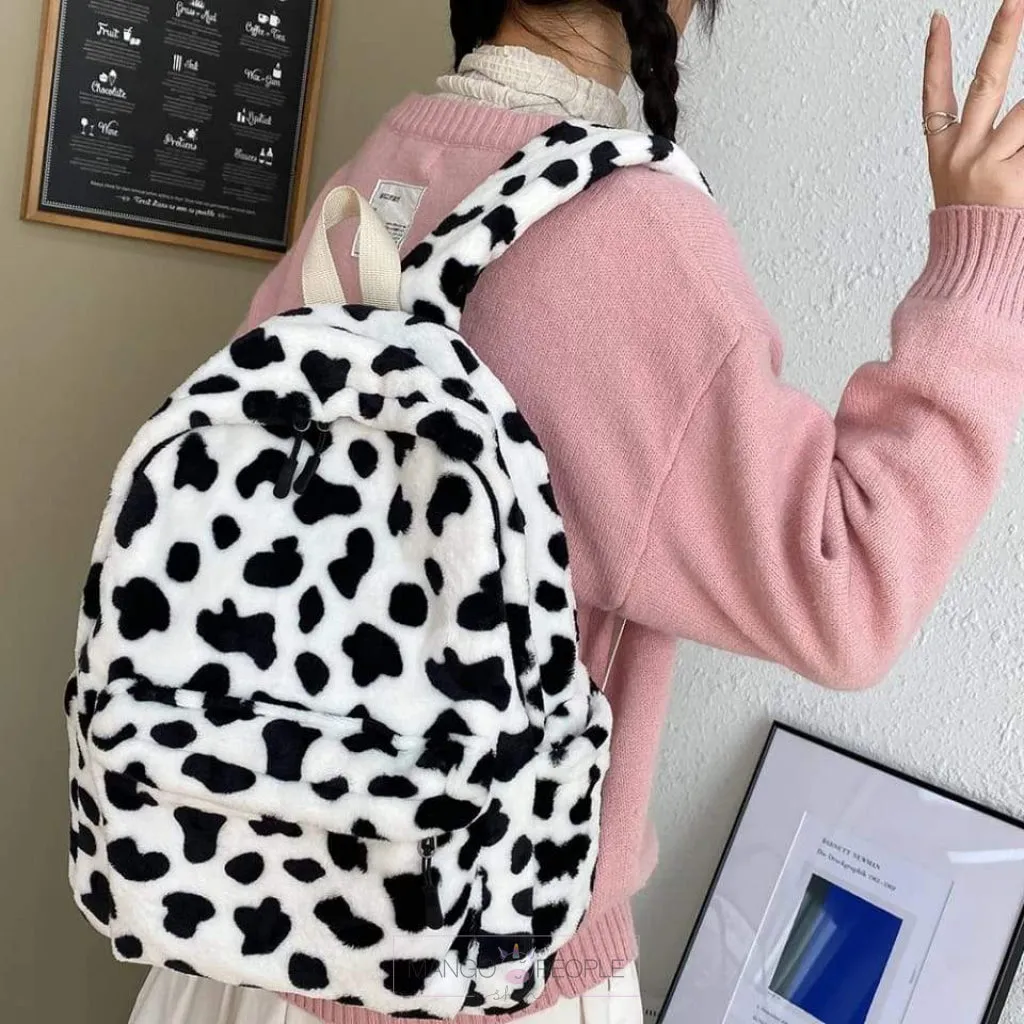 Cute Cow Print Backpack