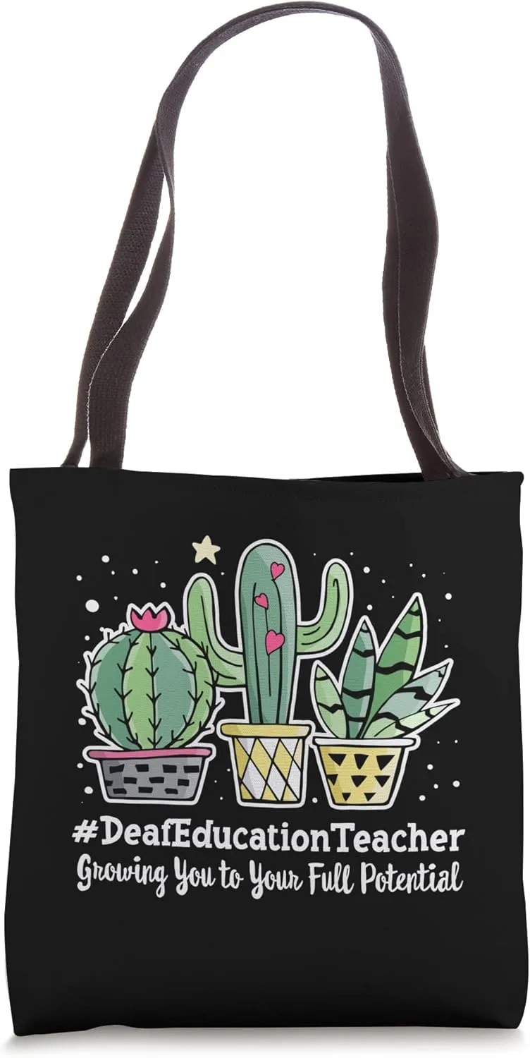 Cute Deaf Education Teacher Appreciation Week Back to School Tote Bag