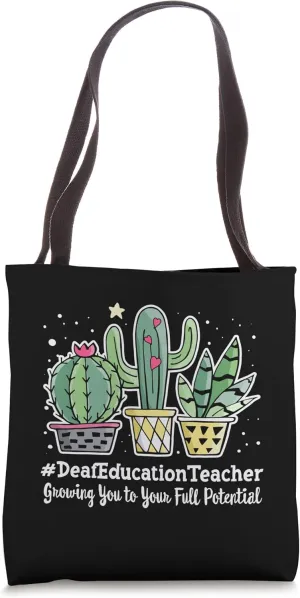 Cute Deaf Education Teacher Appreciation Week Back to School Tote Bag