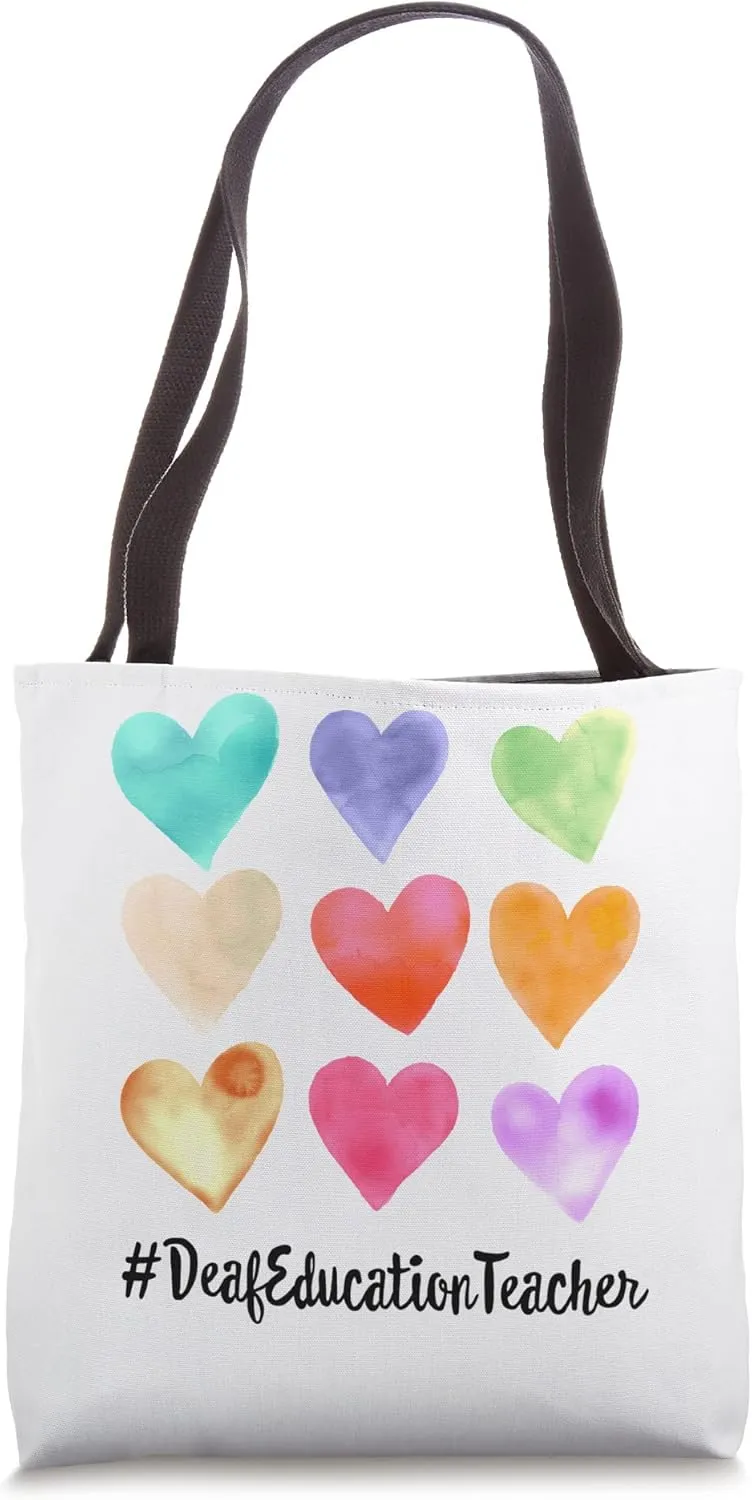 Cute Deaf Education Teacher Appreciation Week Back to School Tote Bag