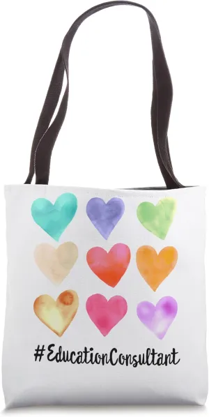 Cute Education Consultant Appreciation Week Back to School Tote Bag