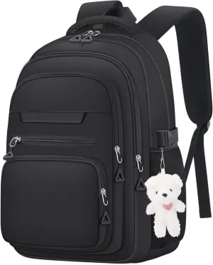Cute Girls Backpack for School Kids Travel College backpack for Women Teen Black Bookbags Aesthetic Laptop Bagpack