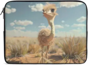 Cute Ostrich Laptop Sleeve Bag Waterproof Shockproof Notebook Cover Tablet Carrying Sleeve Case 12inch