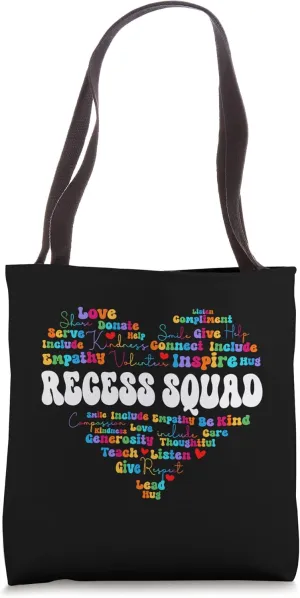 Cute Recess Squad Appreciation Week back to school Teacher Tote Bag