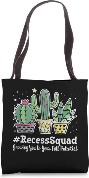 Cute Recess Squad Appreciation Week Back to School Tote Bag