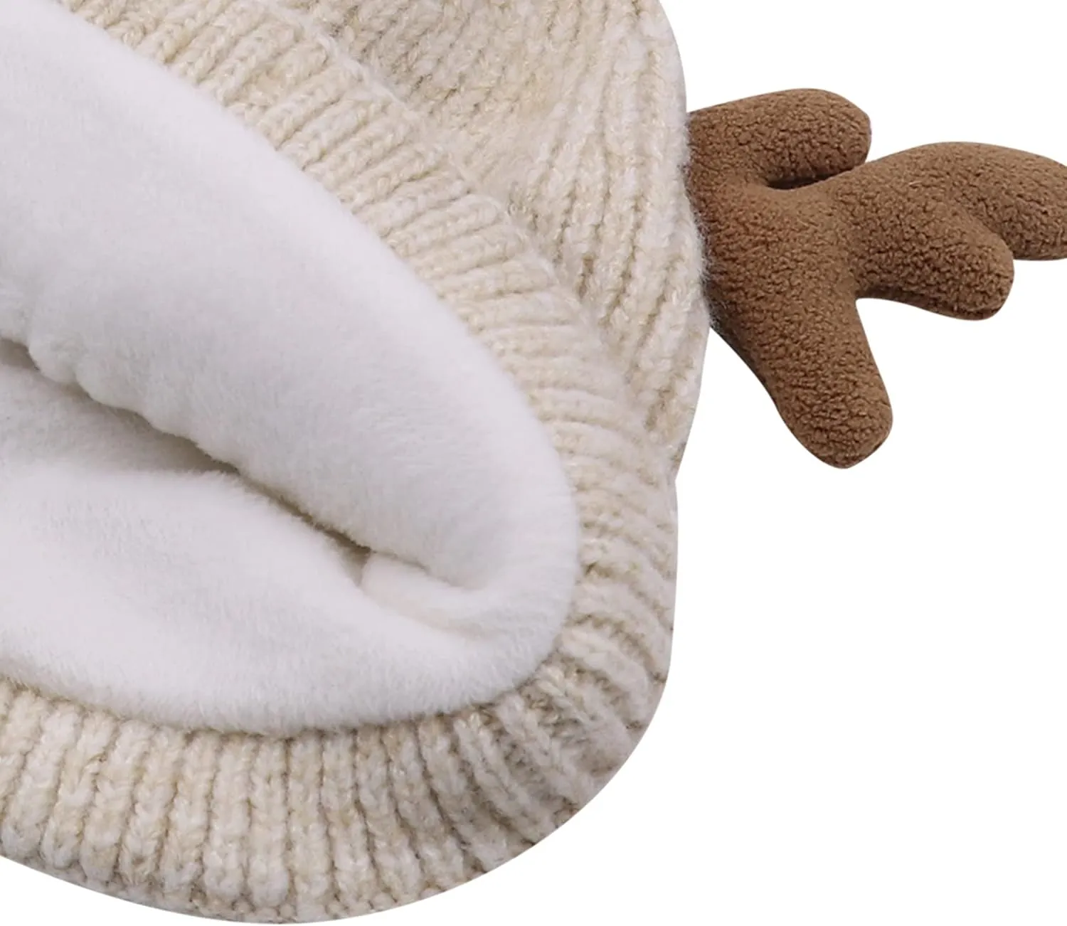 Cute Reindeer Moose Hat Winter Warm Knitted Beanie Cap Christmas Antler Beanie Ski Skull Cap for Women Men
