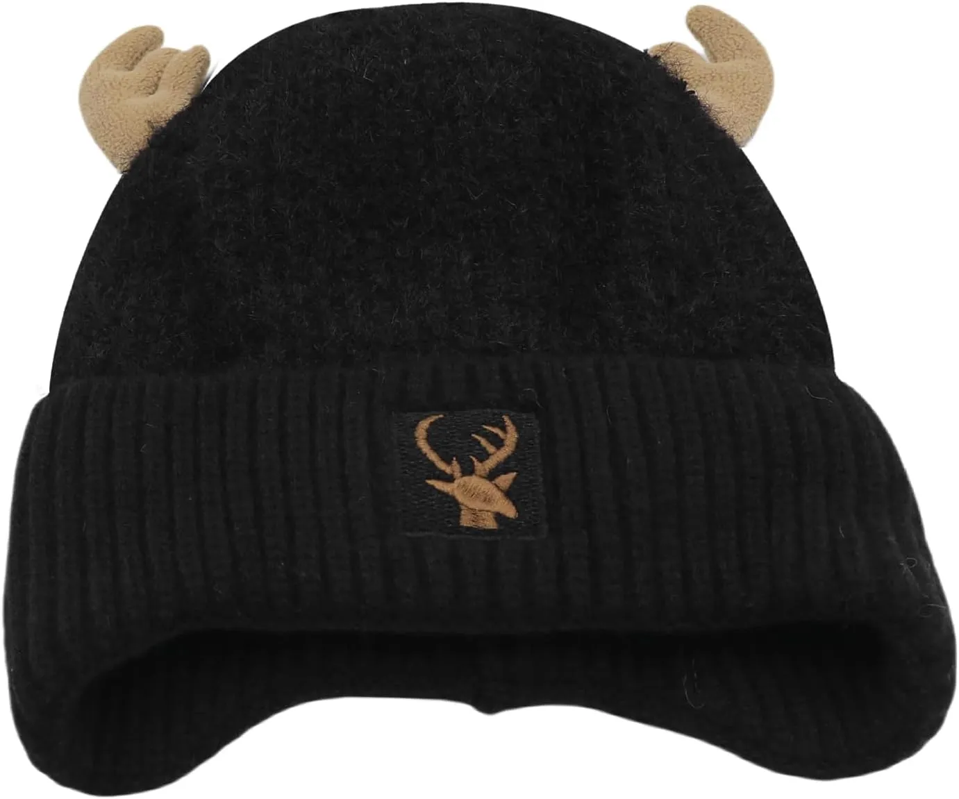 Cute Reindeer Moose Hat Winter Warm Knitted Beanie Cap Christmas Antler Beanie Ski Skull Cap for Women Men