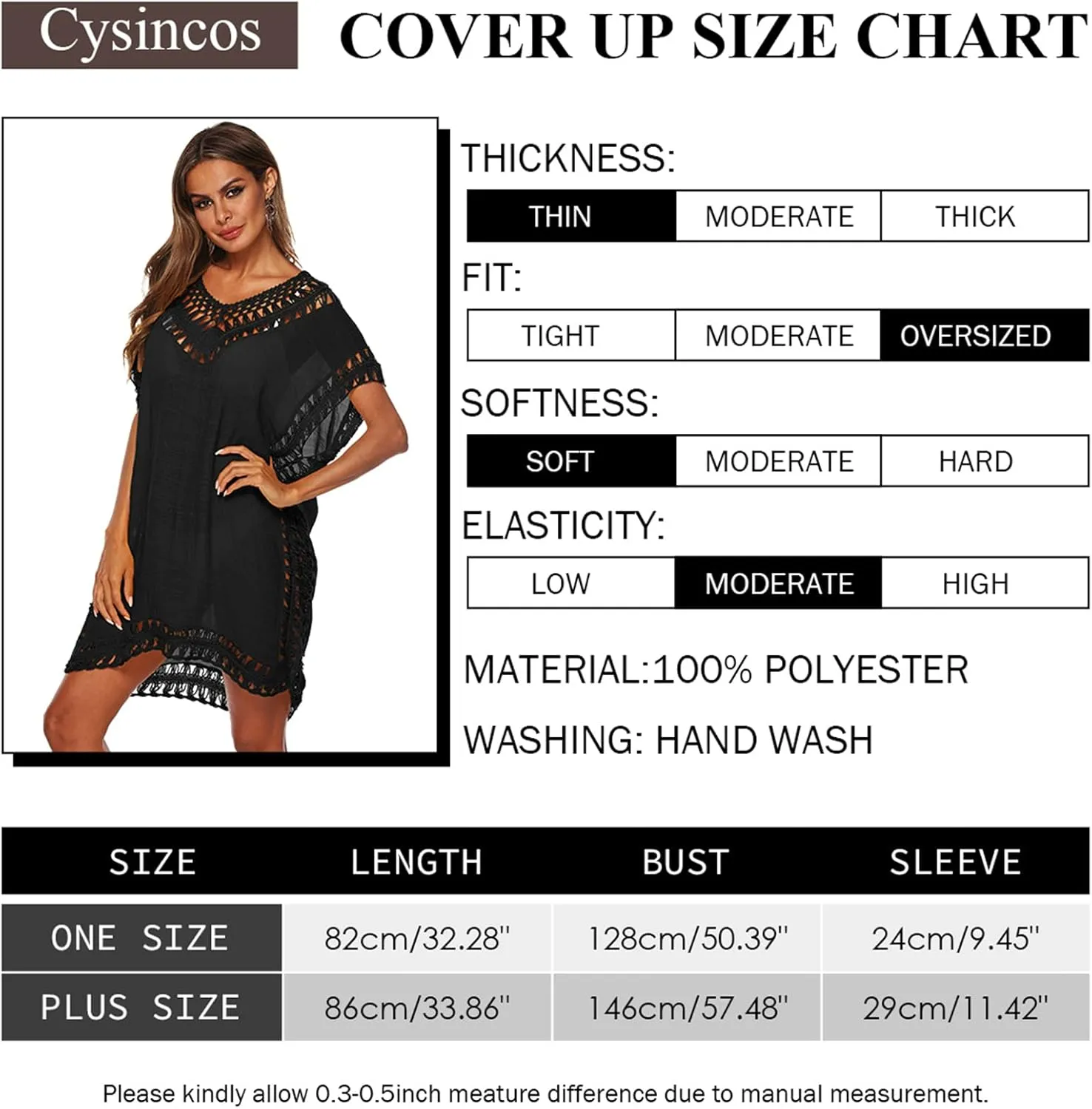 Cysincos Womens Swimsuit Cover Up Hollow Out Swimwear Beach Bathing Suit Bikini Coverups