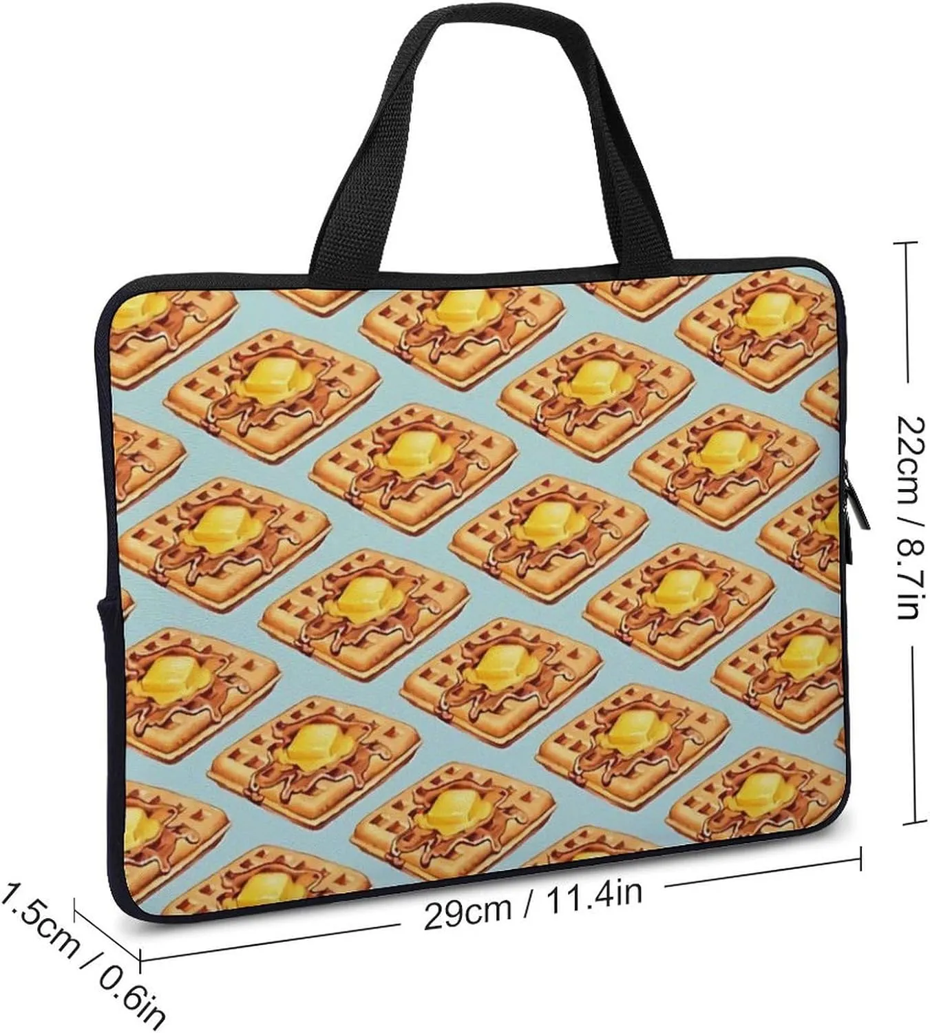Daisy Flower Blue Laptop Bag Waterproof Dustproof Crack Proof Large Capacity