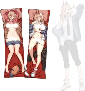 Dakimakura Chainsaw Man Power Body Pillowcase Double-Sided Printed Pillowcase Uncensored Dakimakura