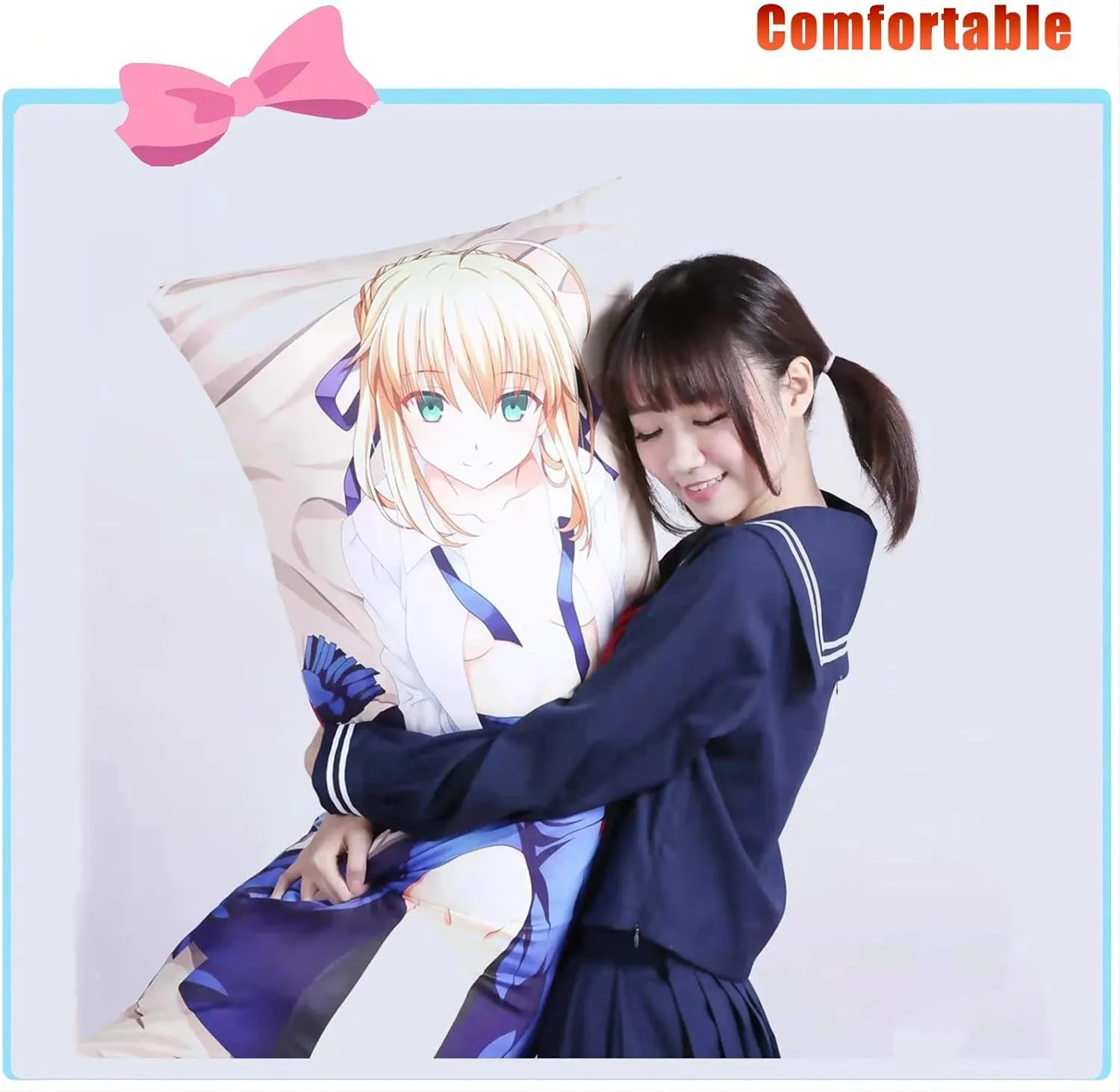 Dakimakura Fate/Grand Order Altria Pendragon Anime Body Pillow Cover Dakimakura Short Plush Throw Pillowcase