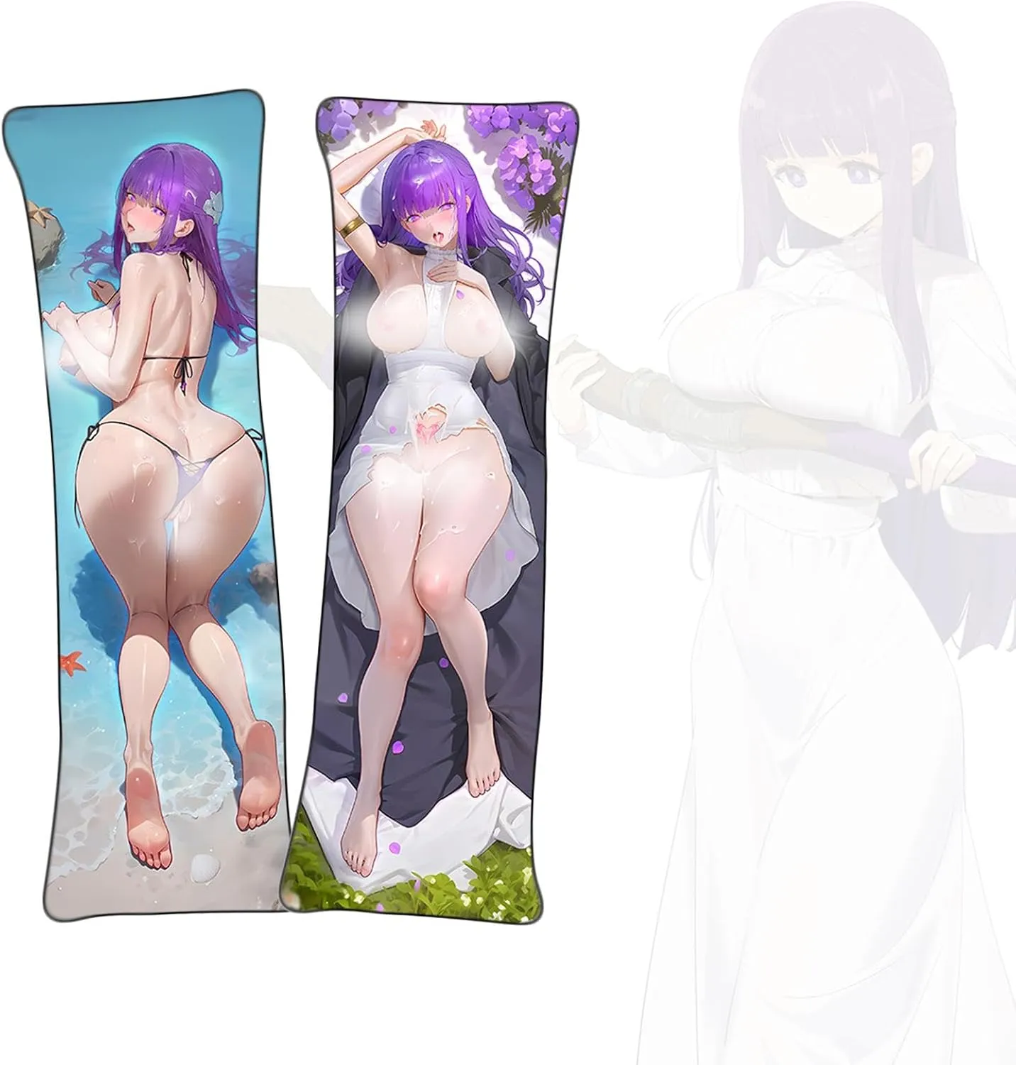 Dakimakura Fern Body Pillowcase Double-Sided Printed Full Color Anime Dakimakura Cover Uncensored Dakimakura