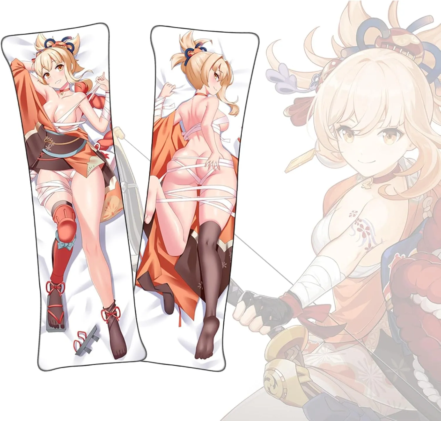 Dakimakura Yoimiya《Genshin Impact》Anime Dakimakura Otaku Wives or Husbands Life Size Double Sided Body Pillow Cover