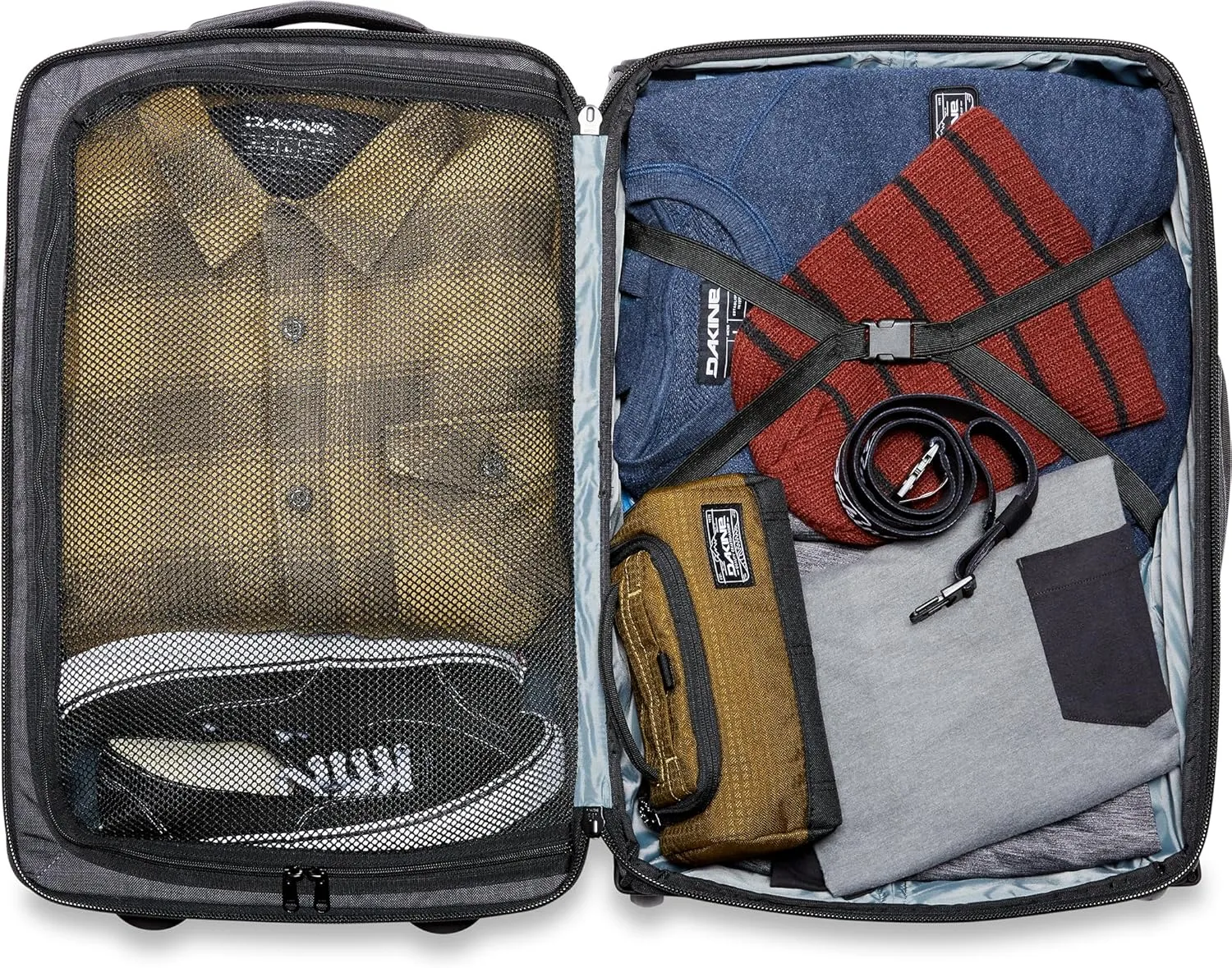Dakine Carry On Roller Bag 42L - Carbon, One Size