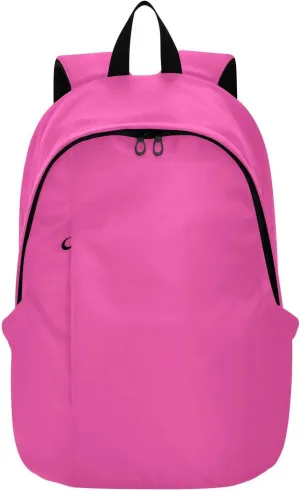 Dark Pink Laptop Backpack for Women Men 25L Casual Hiking Daypack Bag Travel Backpack for 15.6 inch Laptop Dark Pink