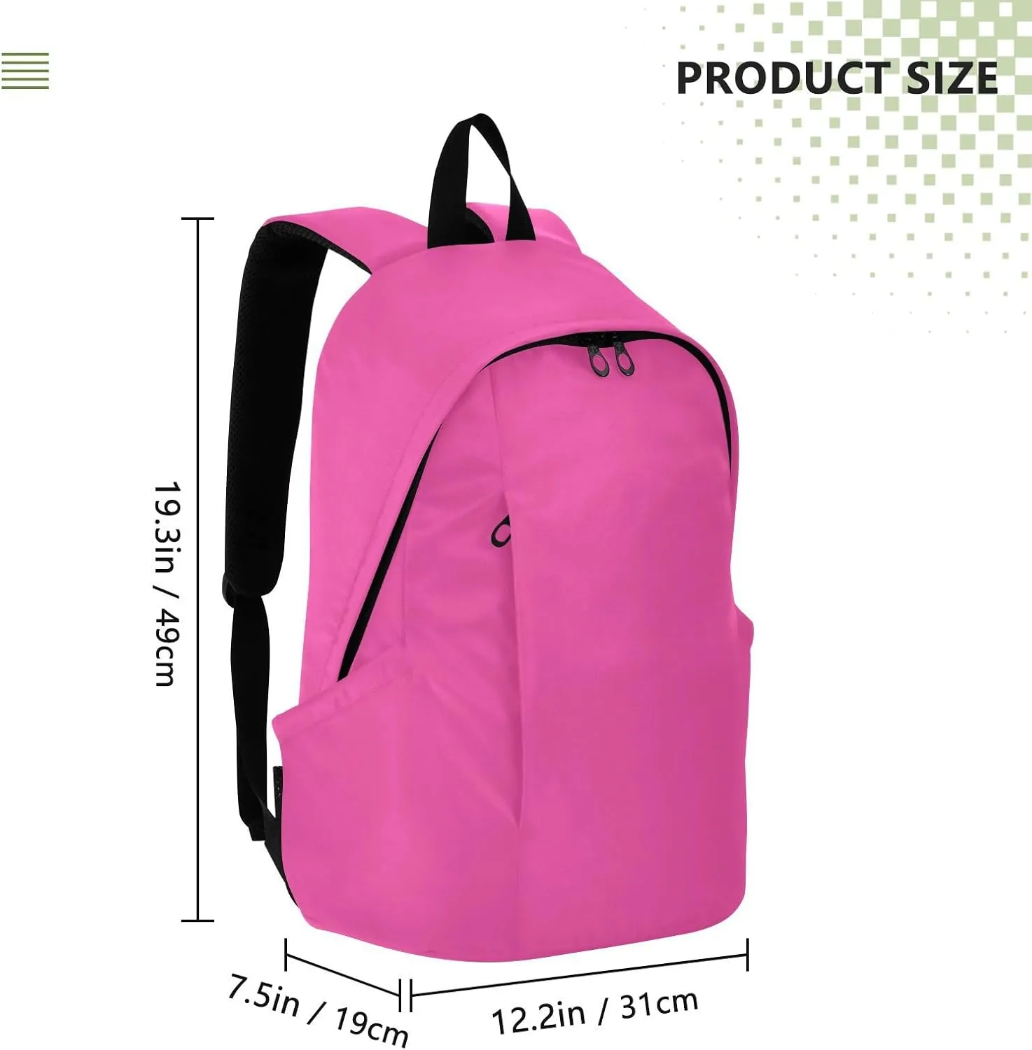 Dark Pink Laptop Backpack for Women Men 25L Casual Hiking Daypack Bag Travel Backpack for 15.6 inch Laptop Dark Pink
