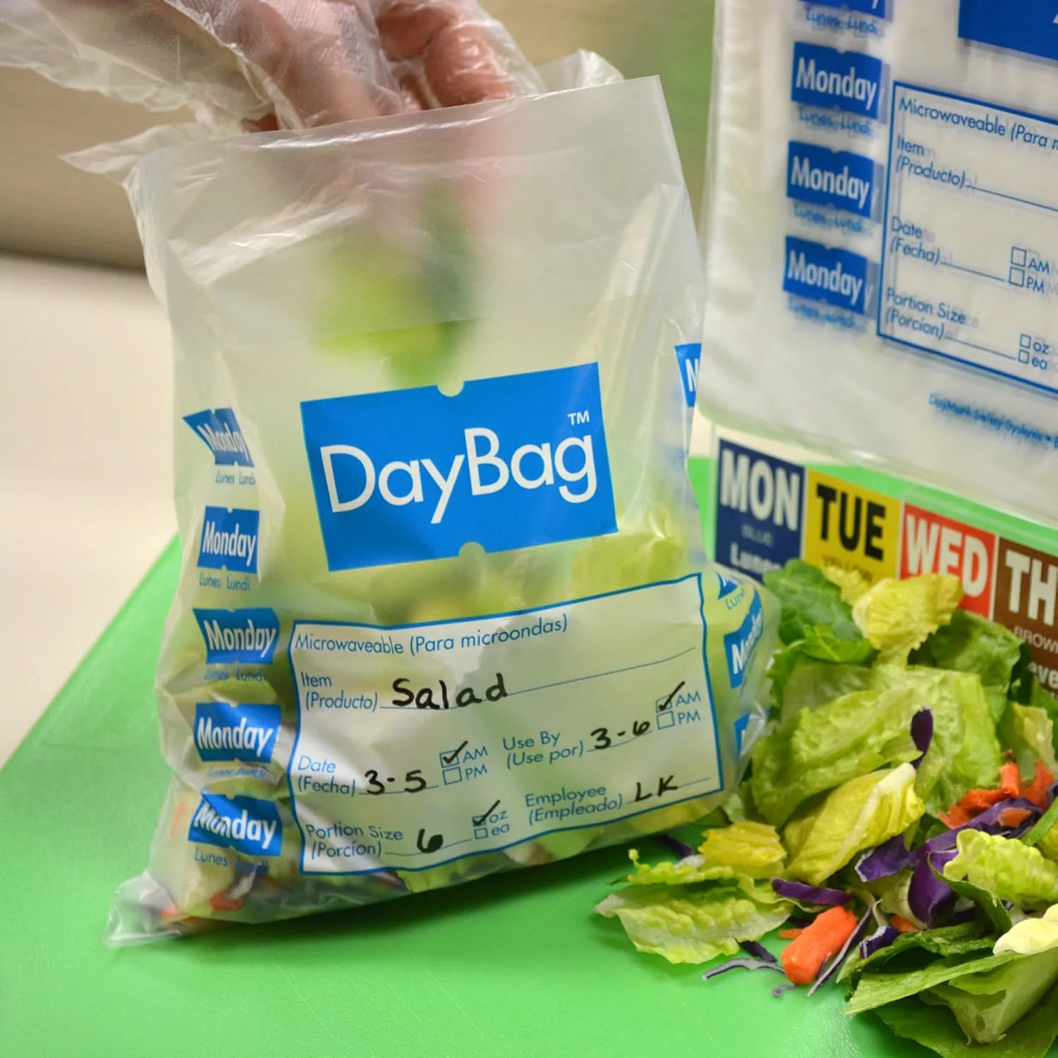 DayMark Safety Systems IT110917 Day of The Week Trilingual Portion Bag, Tuesday, 10" x 8.5", Yellow (Pack of 2000)