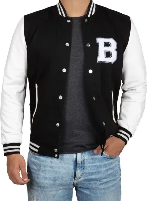 Decrum Varsity Jacket Men - High School Letterman Bomber Style Fleece Baseball Jackets For Men
