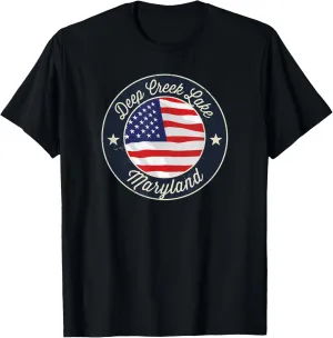 Deep Creek Lake - Patriotic Maryland Souvenir T-Shirt