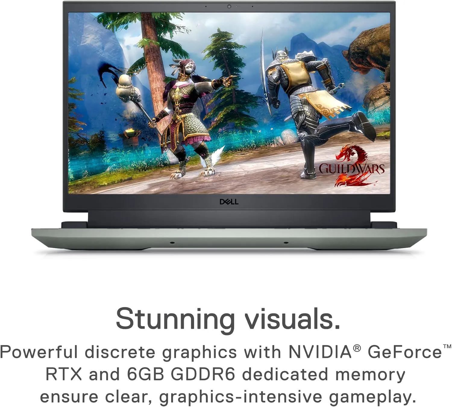 Dell G15 5520 15.6 Inch Gaming Laptop - FHD 120Hz Display, Intel Core i7-12700H, 16GB DDR5 RAM, 512GB SSD, NVIDIA RTX 3060 6GB GDDR6, Wi-Fi 6, Windows 11 - Spector Green
