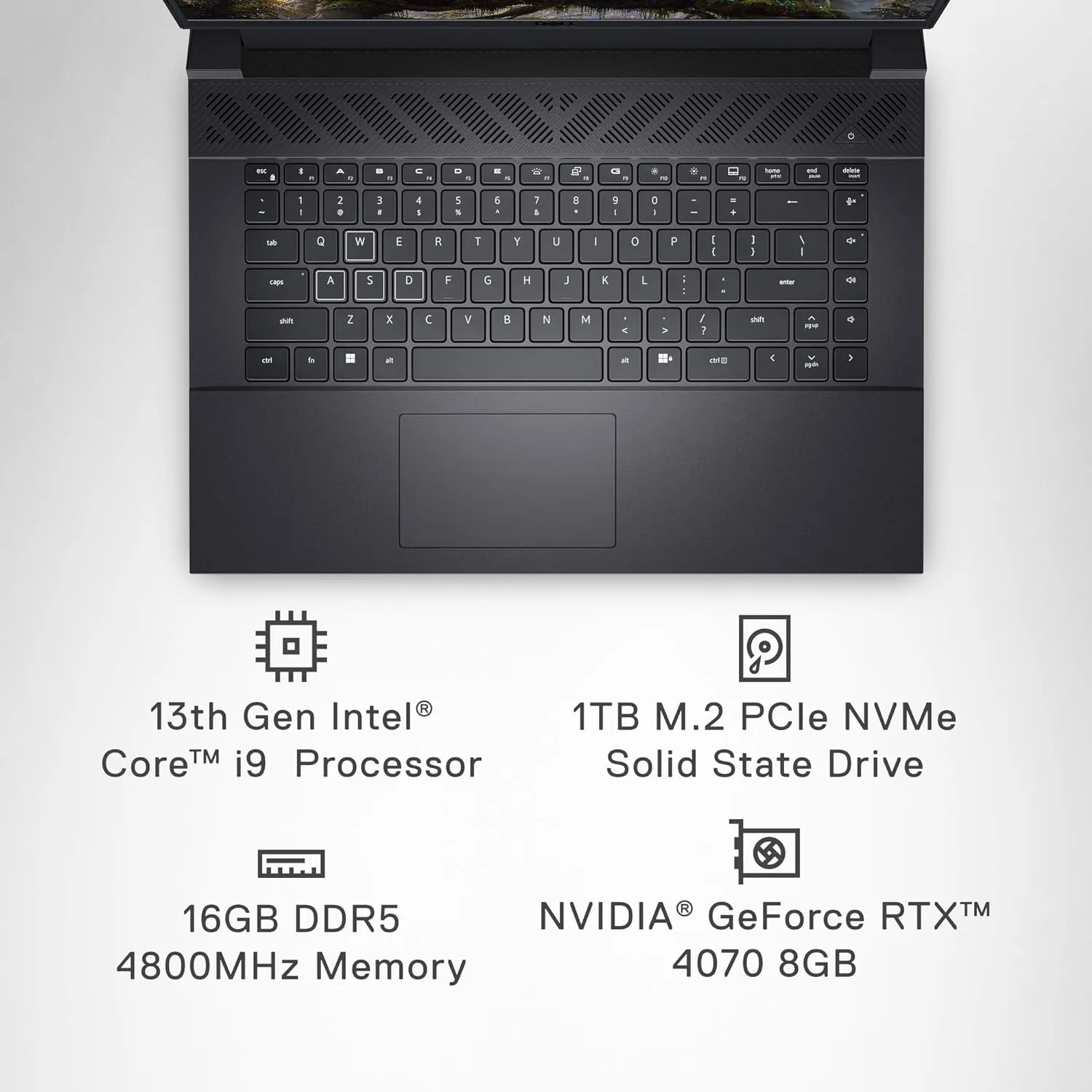 Dell G16 7630 Gaming Laptop - 16-inch QHD  240Hz 3ms Display, Intel Core i9-13900HX, 16GB DDR5 RAM, 1TB SSD, NVIDIA GeForce RTX 4070 8GB GDDR6, Windows 11 Home, Onsite Service - Metallic Nightshade