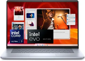 Dell Inspiron 16 Plus 7640 Laptop - 16-inch 16:10 2.5K (2560x1600) Display, Intel Core Ultra 7-155H, 16GB LPDDR5X RAM, 1TB SSD, Intel Arc Graphics, Windows 11 Pro, Onsite & Migrate Service- Ice Blue