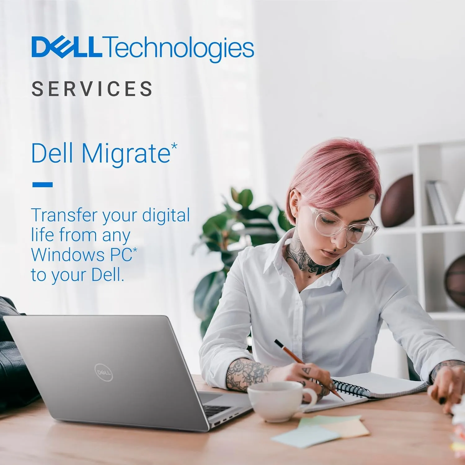 Dell Inspiron 16 Plus 7640 Laptop - 16-inch 16:10 2.5K (2560x1600) Display, Intel Core Ultra 7-155H, 16GB LPDDR5X RAM, 1TB SSD, Intel Arc Graphics, Windows 11 Pro, Onsite & Migrate Service- Ice Blue