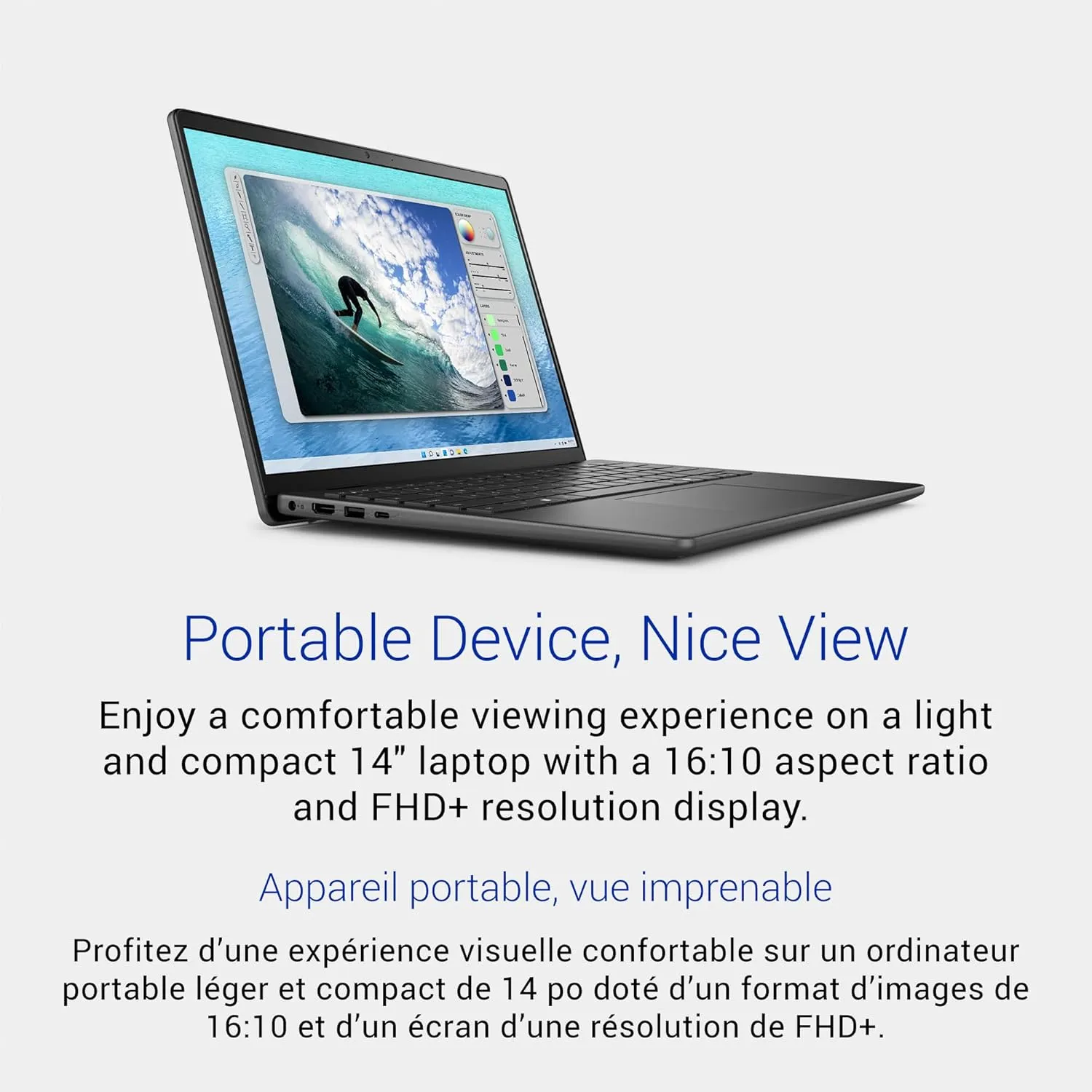 Dell Inspiron 5440 Laptop - 14.0-inch 16:10 FHD  (1920 x 1200) Display, Intel Core 7-150U Processor, 16GB DDR5 RAM, 1TB SSD, Intel Graphics, Windows 11 Home, Onsite Service - Carbon Black