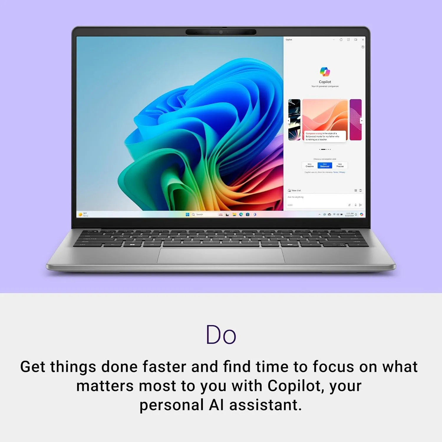 Dell Inspiron 5441 Laptop - 14-inch FHD  (1920x1200) Display, Snapdragon X Plus - X1P-42-100 Processor, 16GB LPDDR5X RAM, 512GB SSD, Qualcomm Adreno, Windows 11 Home, Onsite Service - Titan Gray