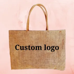 Deshkari Sustainable Return gifts wholesale jute bag for shopping with affordable price | women jute handbags | Jute gift bag (Pack of 12)