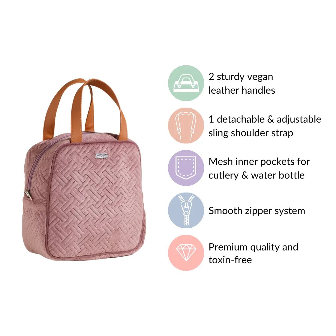 Designer Thermal Insulated Lunch Bag Pink