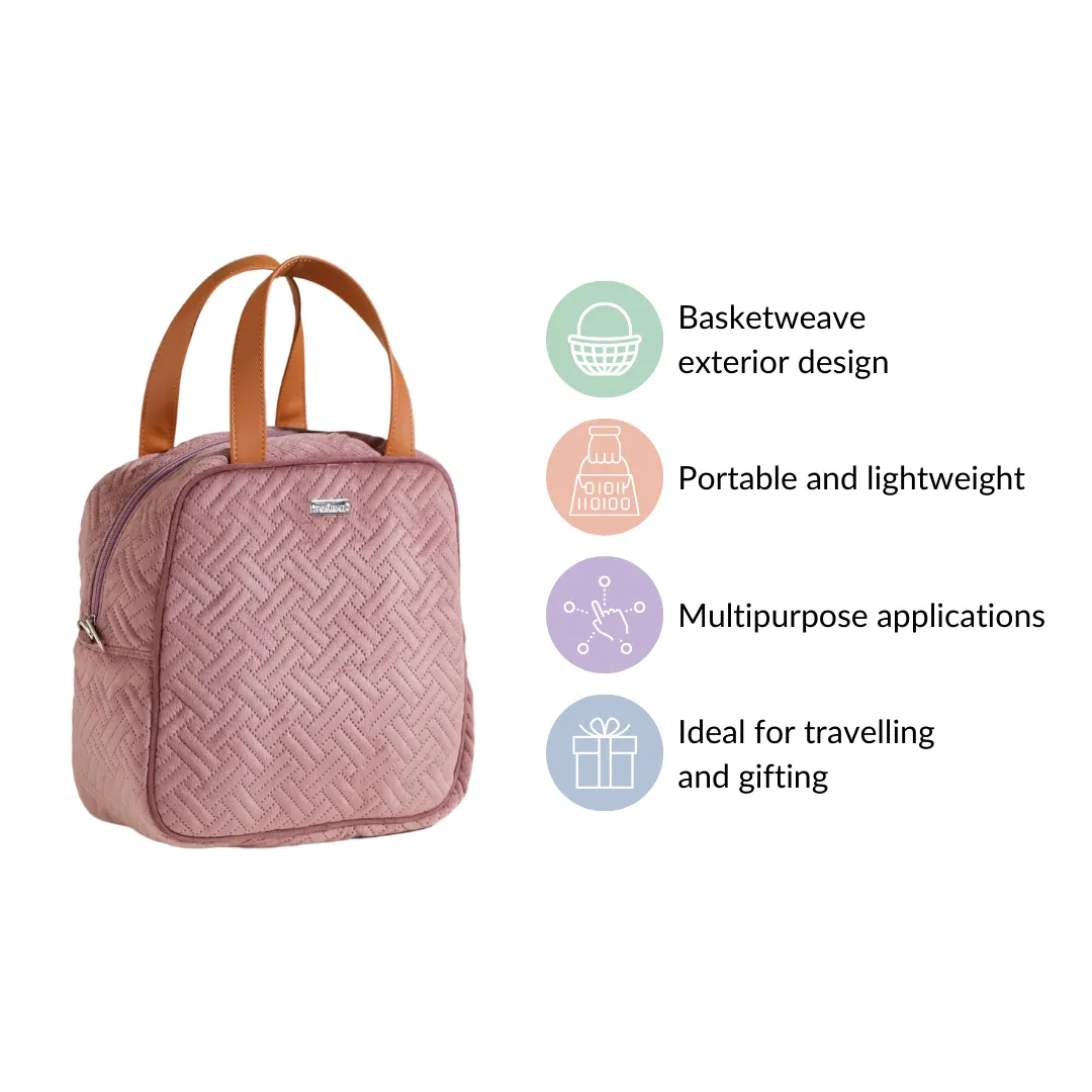 Designer Thermal Insulated Lunch Bag Pink