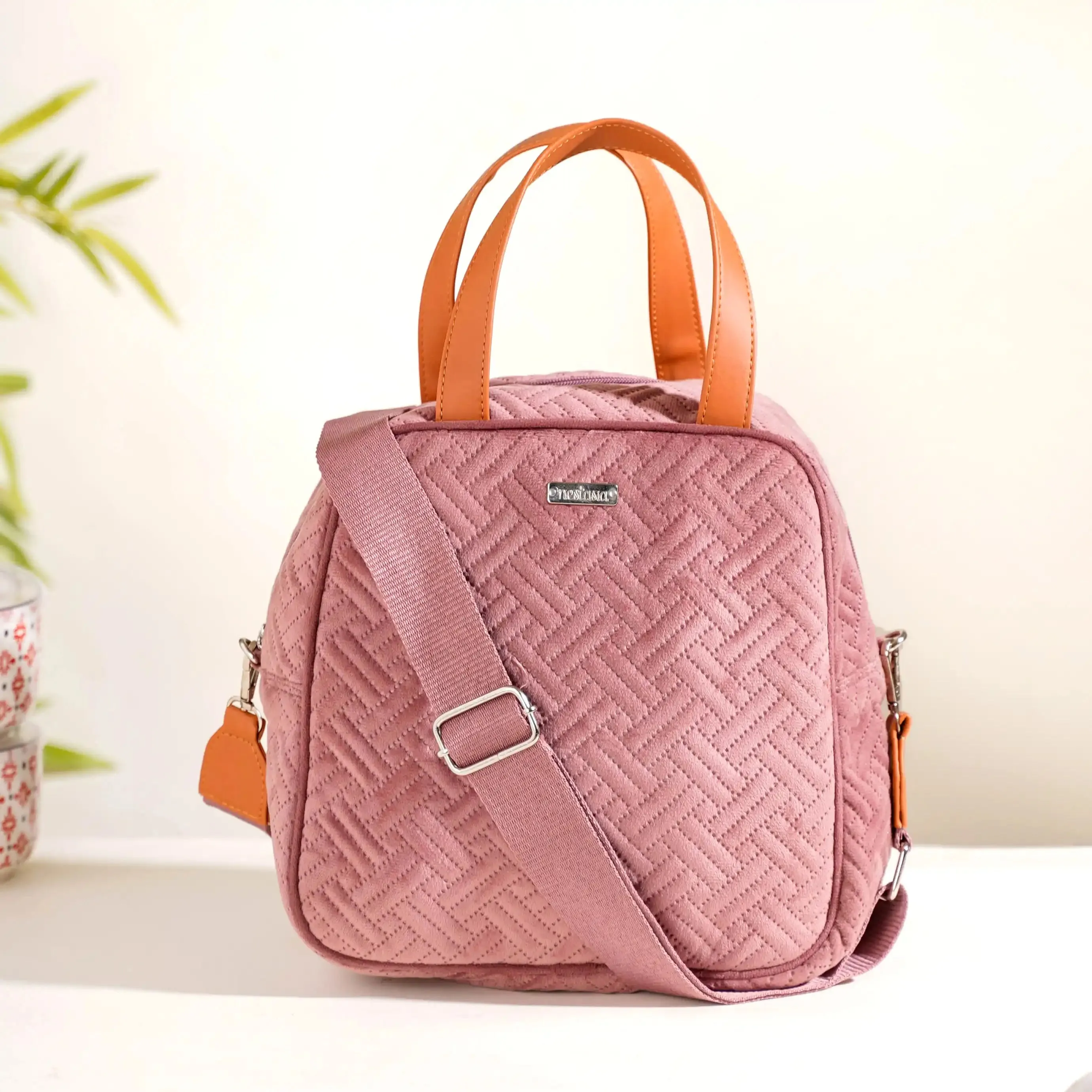Designer Thermal Insulated Lunch Bag Pink