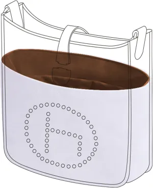 DGAZ Lightweight Purse Organizer Insert for Hermes Evelyne Bag,Silk and Dupontpaper handbag inner for Luxury Bags(Gold,PM29)