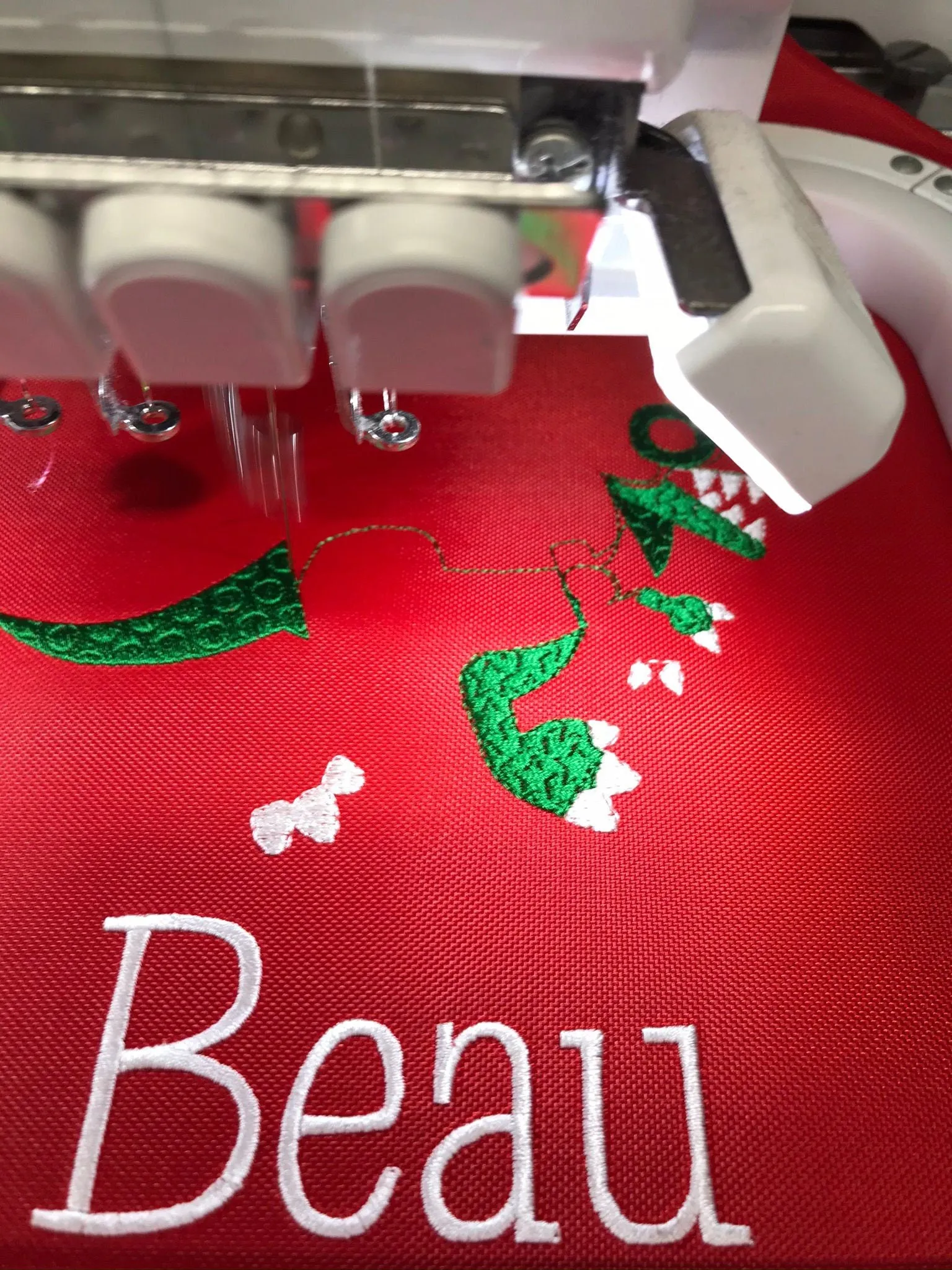 Dinosaur Personalised Book Bag ,Embroidered Junior Bookbag with strap