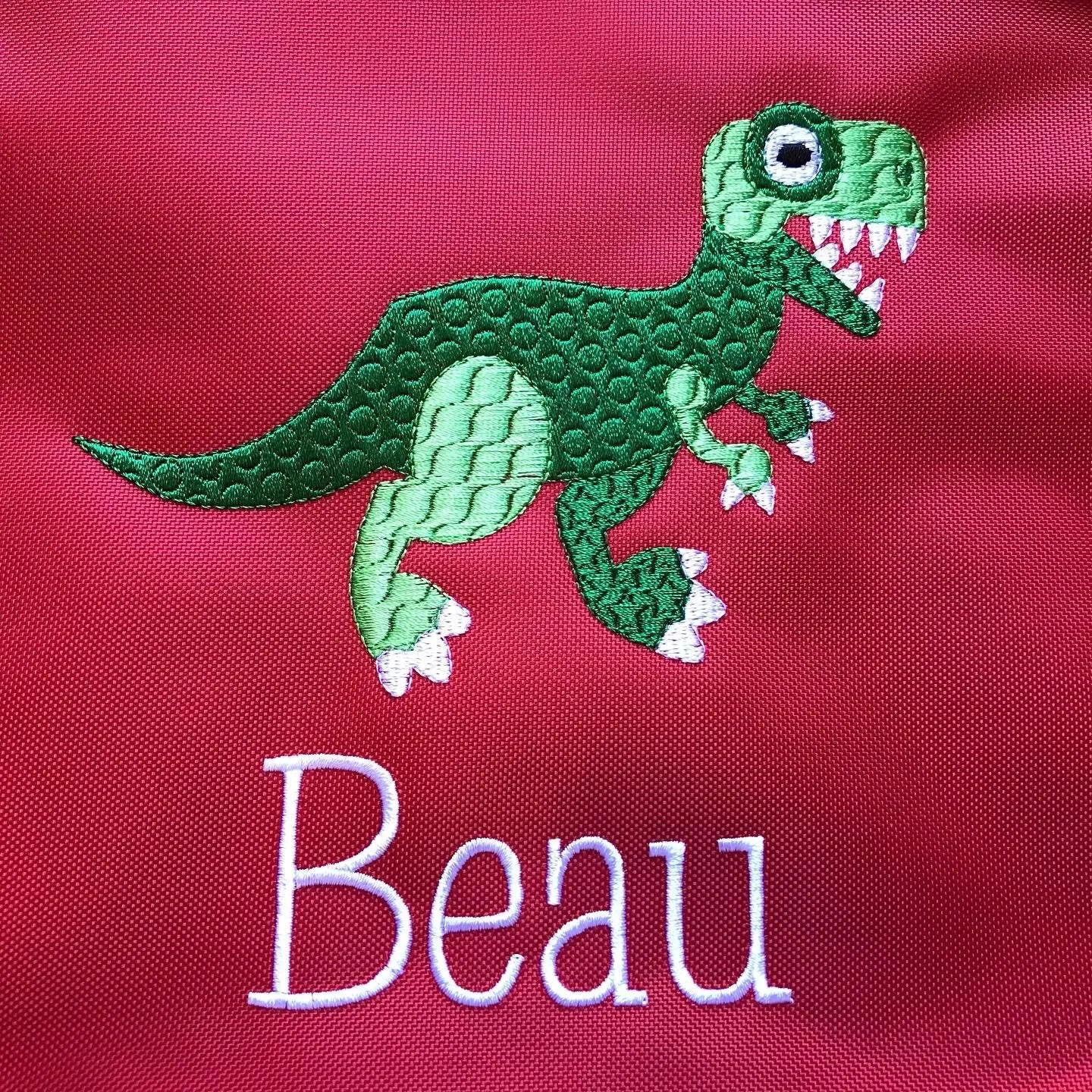 Dinosaur Personalised Book Bag ,Embroidered Junior Bookbag with strap