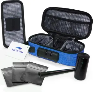 Discrete Smell Proof Odorless Bag With Easy Use Combination Lock - The Perfect Stash Box, Medicine Container And Storage Case For Your Accessories That Blocks Out Smells And Strong Odors