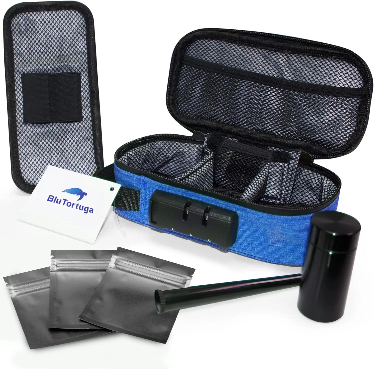 Discrete Smell Proof Odorless Bag With Easy Use Combination Lock - The Perfect Stash Box, Medicine Container And Storage Case For Your Accessories That Blocks Out Smells And Strong Odors