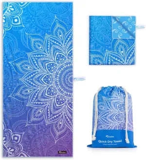 Diveblues Microfiber Beach Towel, Sand Free Travel Towels, Oversize Large 79" x 57" Lightweight Towel, Quick Dry, SuperAbsorbent, for Camping, Pool, Gym, Yoga, Women Men Kids Beach Essentials Gift