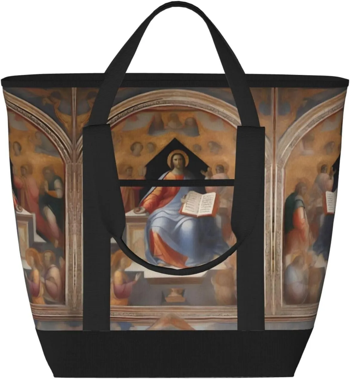 Divine Frescoes Large Capacity Insulated Shoulder and Tote Bag for Hot and Cold Food