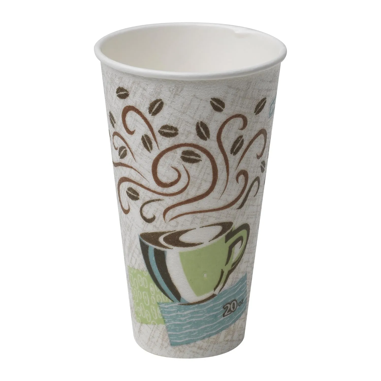 Dixie PerfecTouch 20 oz. Insulated Paper Hot Coffee Cup by GP PRO (Georgia-Pacific), Coffee Haze, 5360CD, 500 Count (25 Cups Per Sleeve, 20 Sleeves Per Case),Black